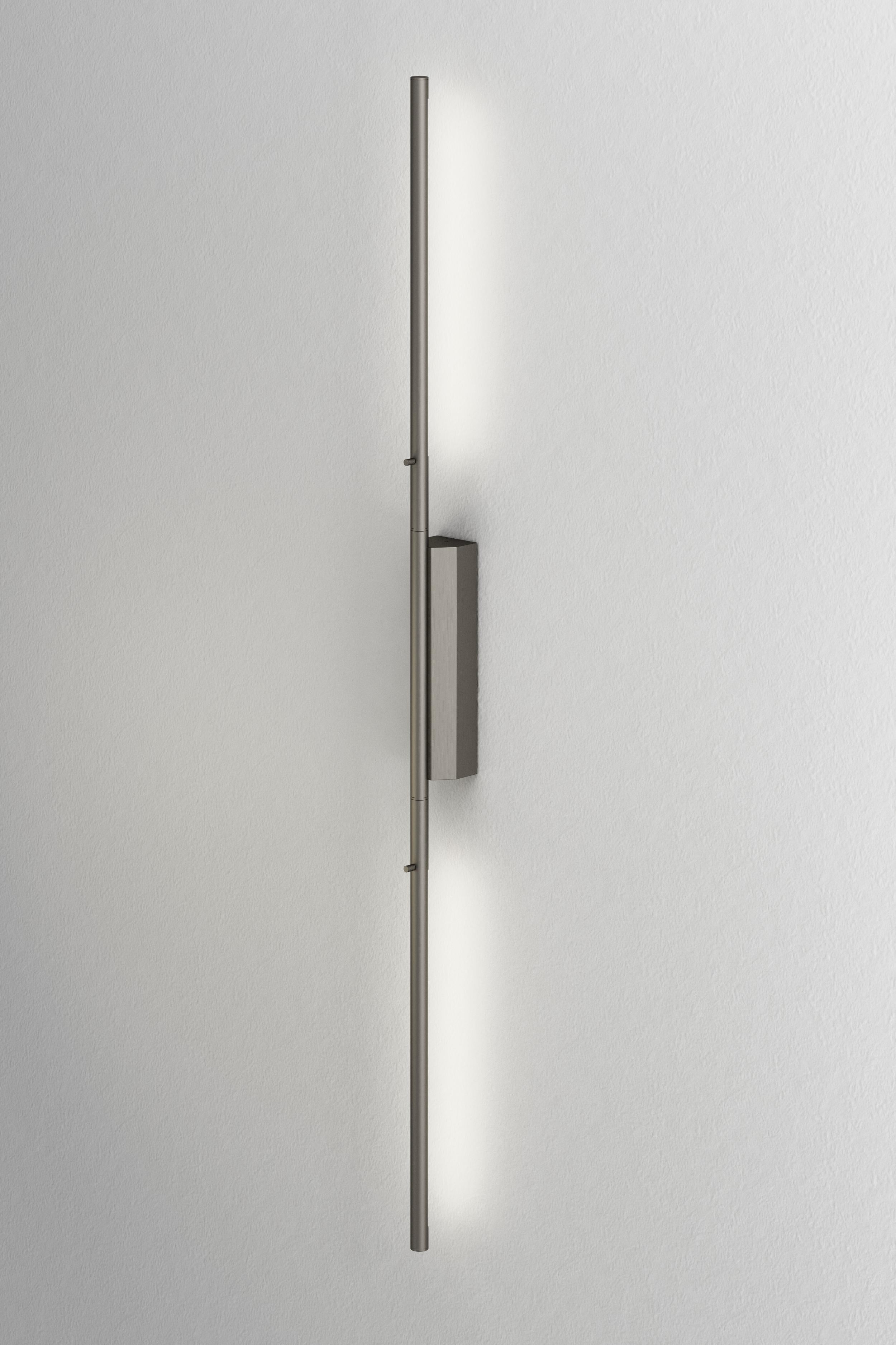 Post-Modern IP Link Double 960 Satin Graphite Wall Light by Emilie Cathelineau For Sale