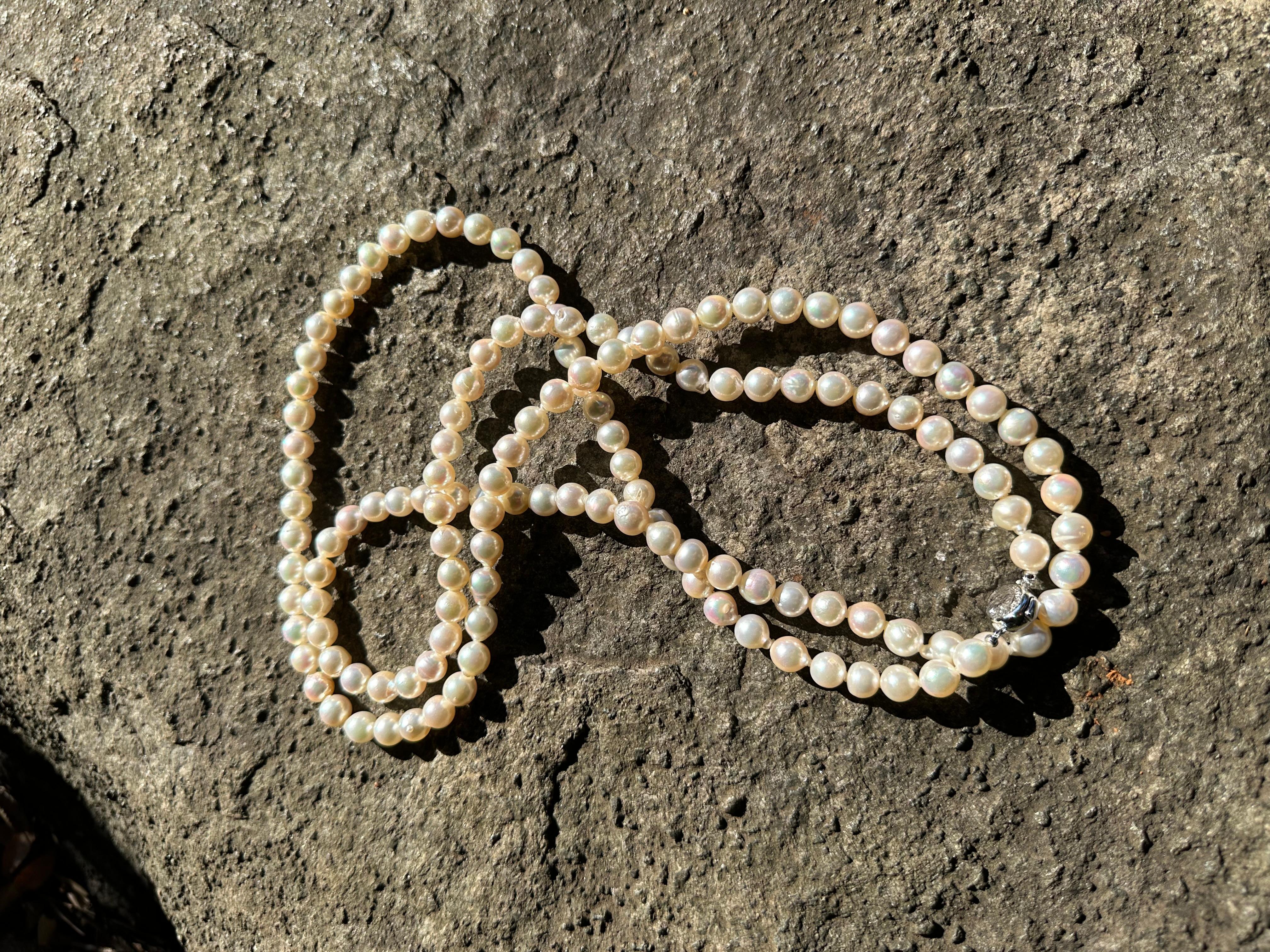 IRIS PARURE, Akoya Perle 9.00mm×134 Halskette, ungefärbte & ungebleichte Perle im Angebot 6
