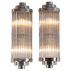 IP44 rated bathroom Pair of Italian Ravello Wall Lights 3 Tier chrome detail