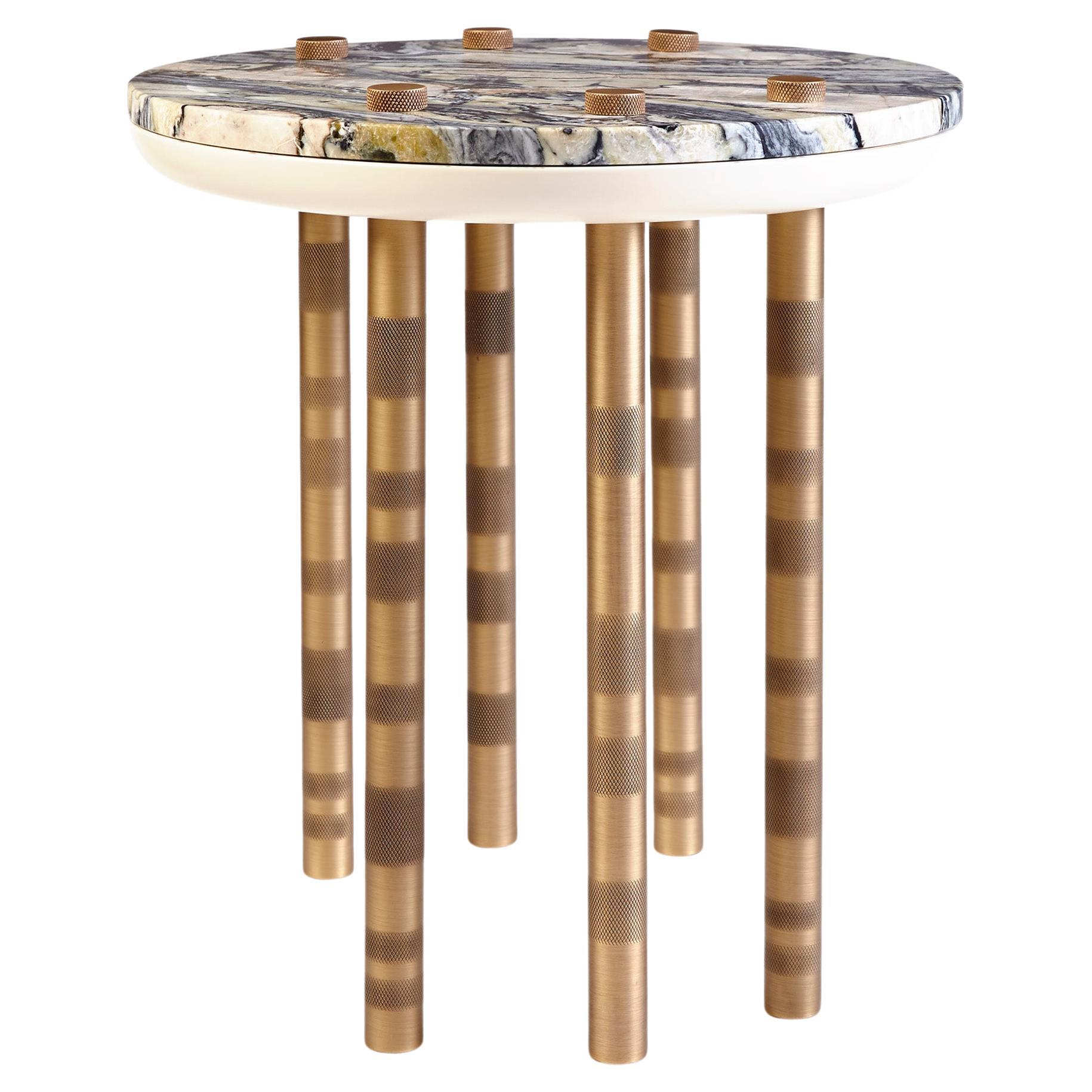 Ipanema Brass Marble Side Table by DUISTT