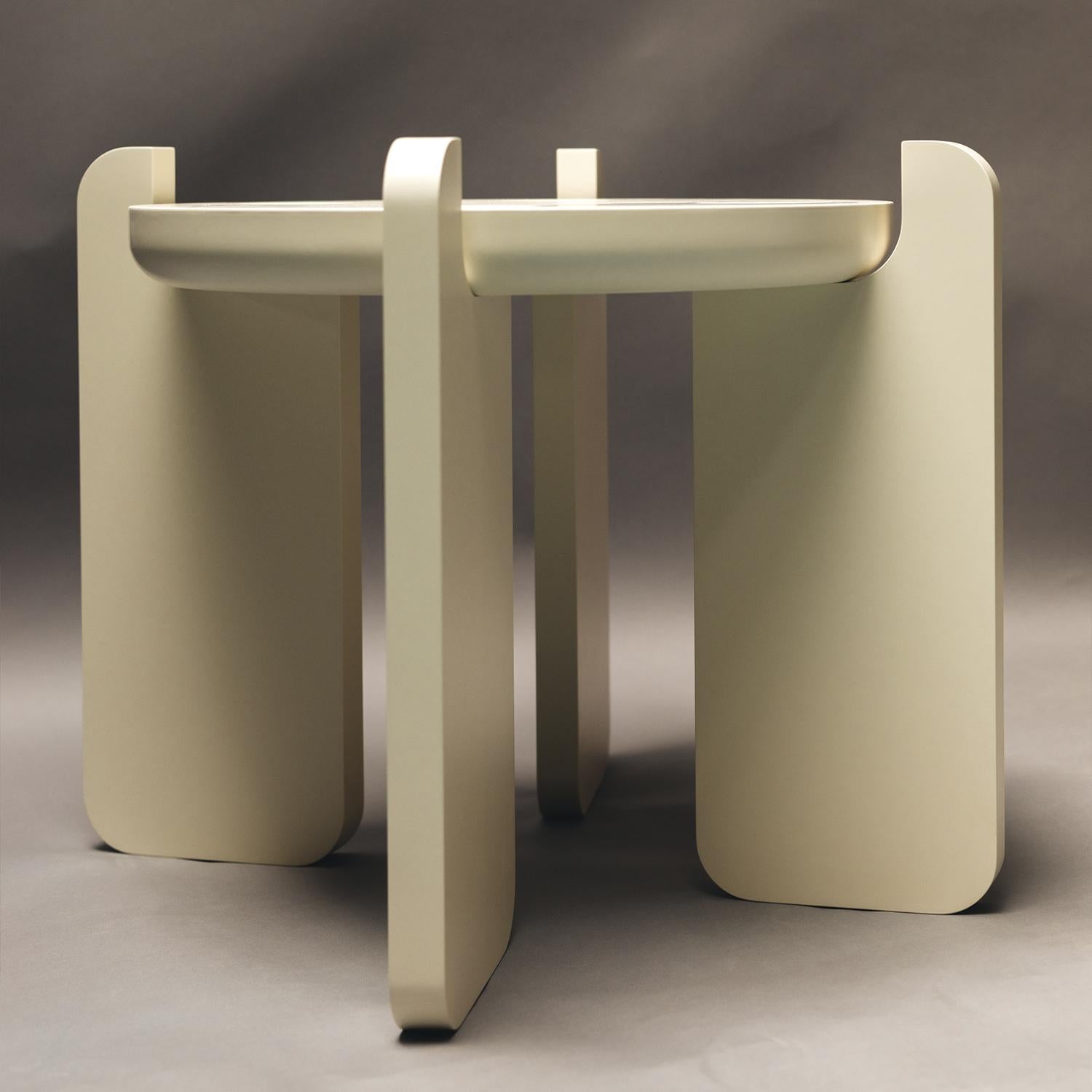 Mid-Century Modern Ensemble table basse et table d'appoint Ipanema, chêne chaulé avec effet Ombre, par Duistt en vente
