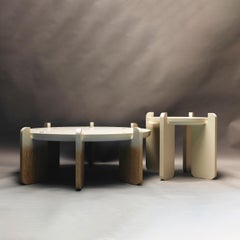 21st Century Ipanema Coffee Table, Natural Limed Oak and Ombre Effect, by Duistt