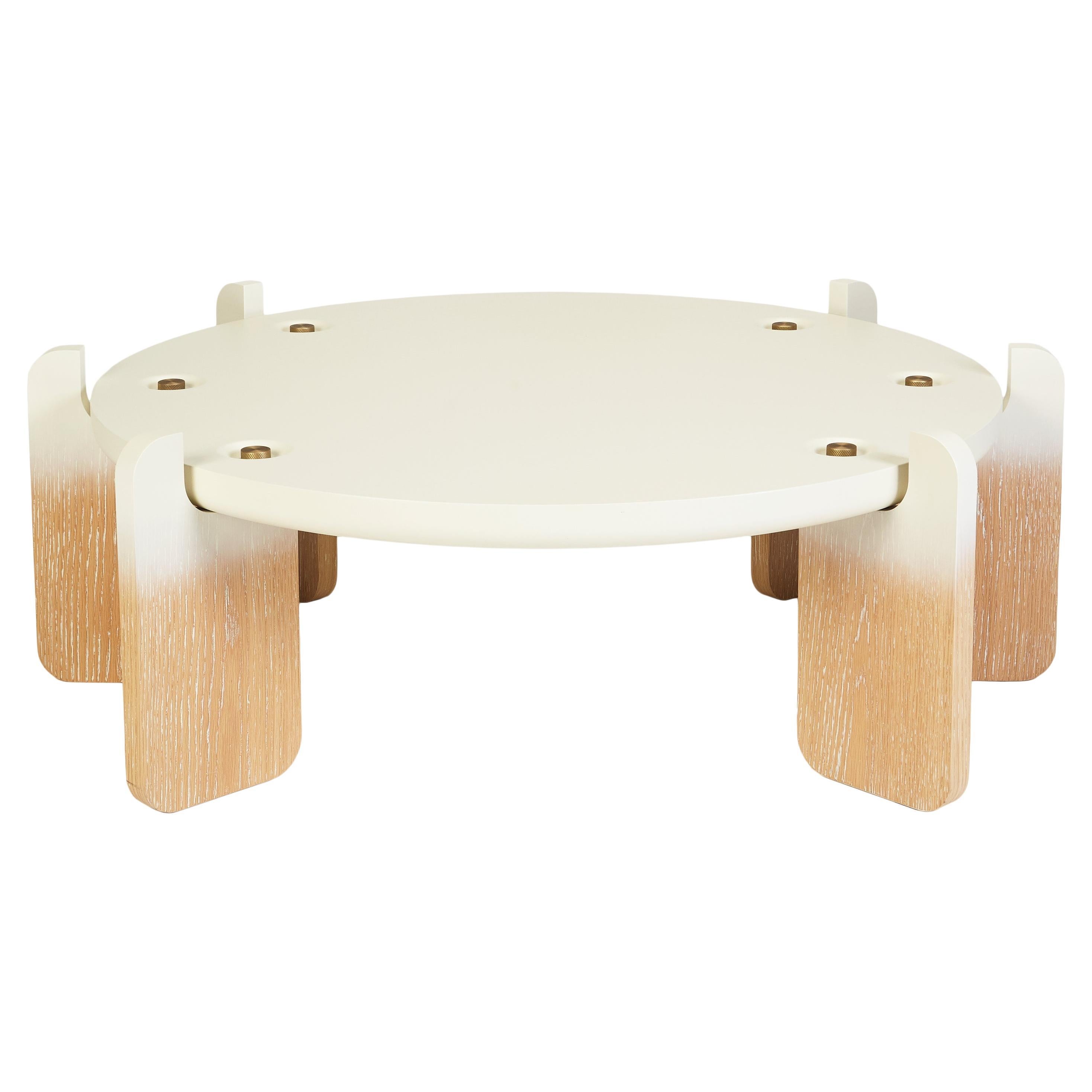 Ipanema Coffee Table, Natural Limed Oak with Ombre Effect, Handcrafted by Duistt