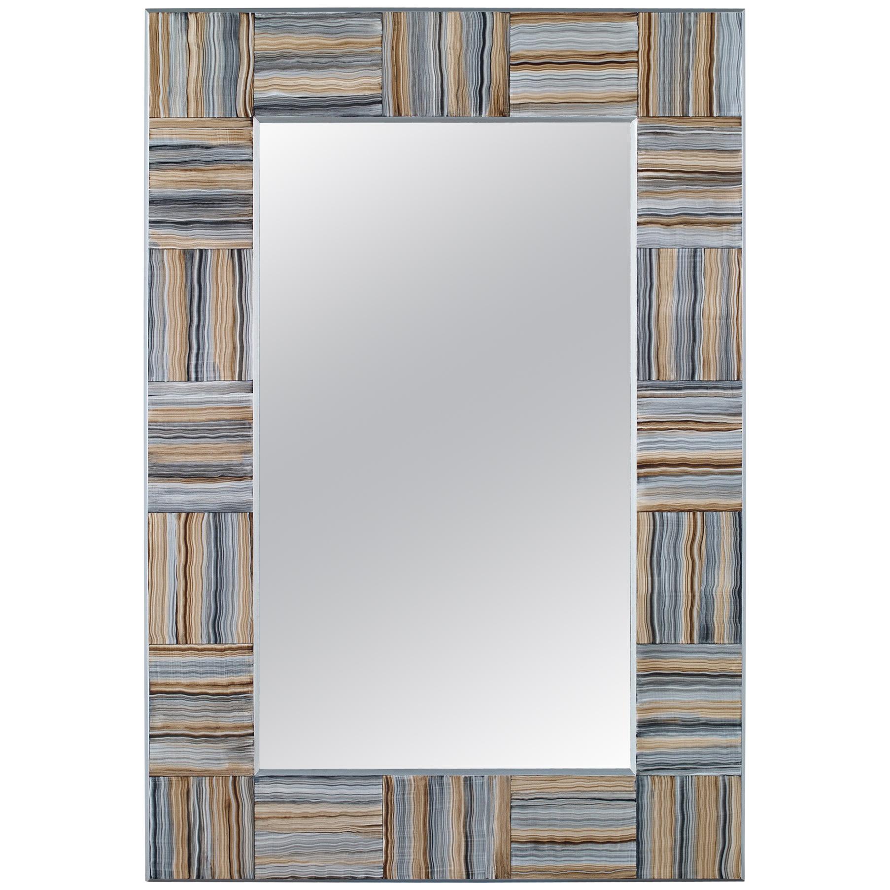 Ipanema Mirror in Natural Glass by CuratedKravet