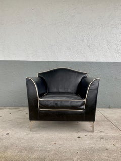 IPE Cavalli Silla Cromada Piel Calkskin Negra