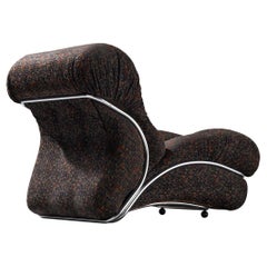 I.P.E. 'Corolla' Modular Lounge Chair in Geometric Brown Upholstery