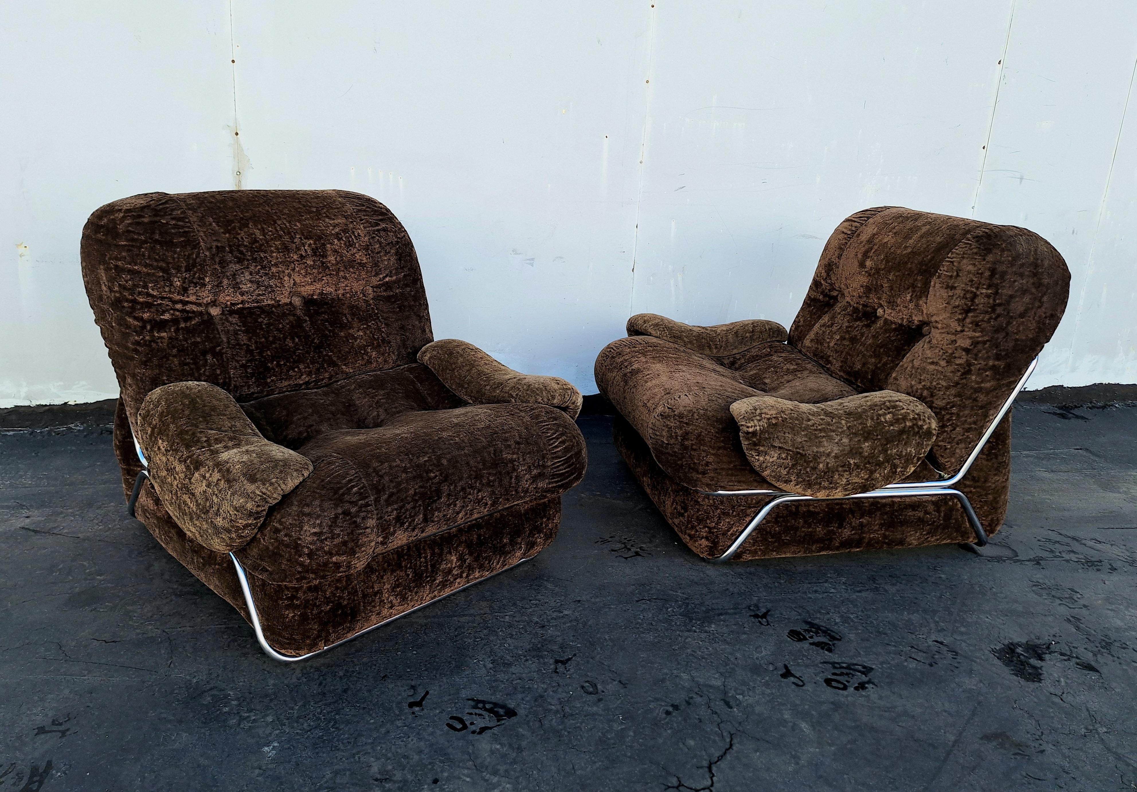 Mid-Century Modern Paire de chaises longues I+P.E. en vente