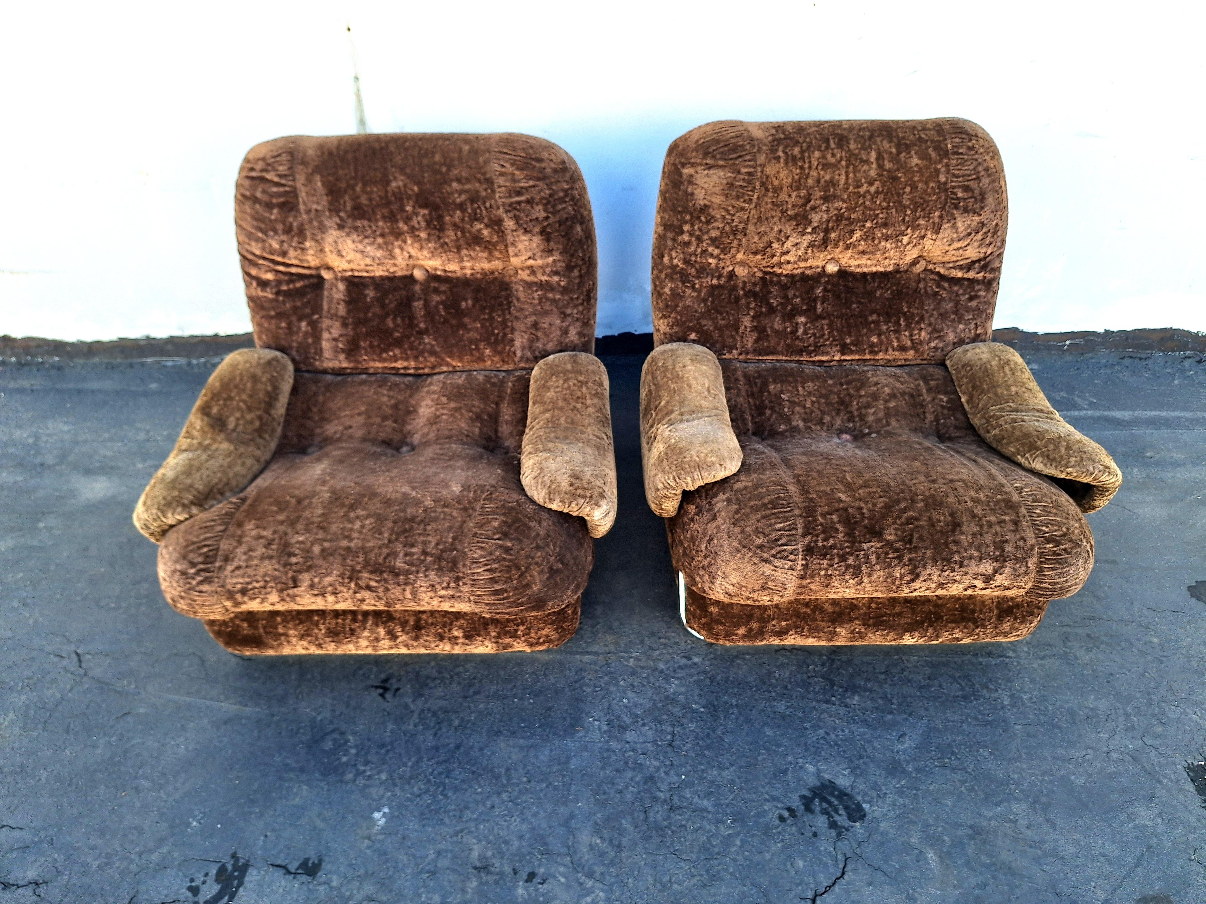 Milieu du XXe siècle Paire de chaises longues I+P.E. en vente