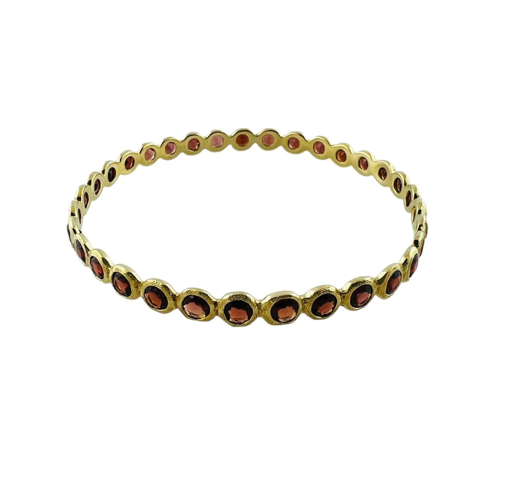 Women's Ippolita 14K Yellow Gold Garnet Bangle Bracelet #16546