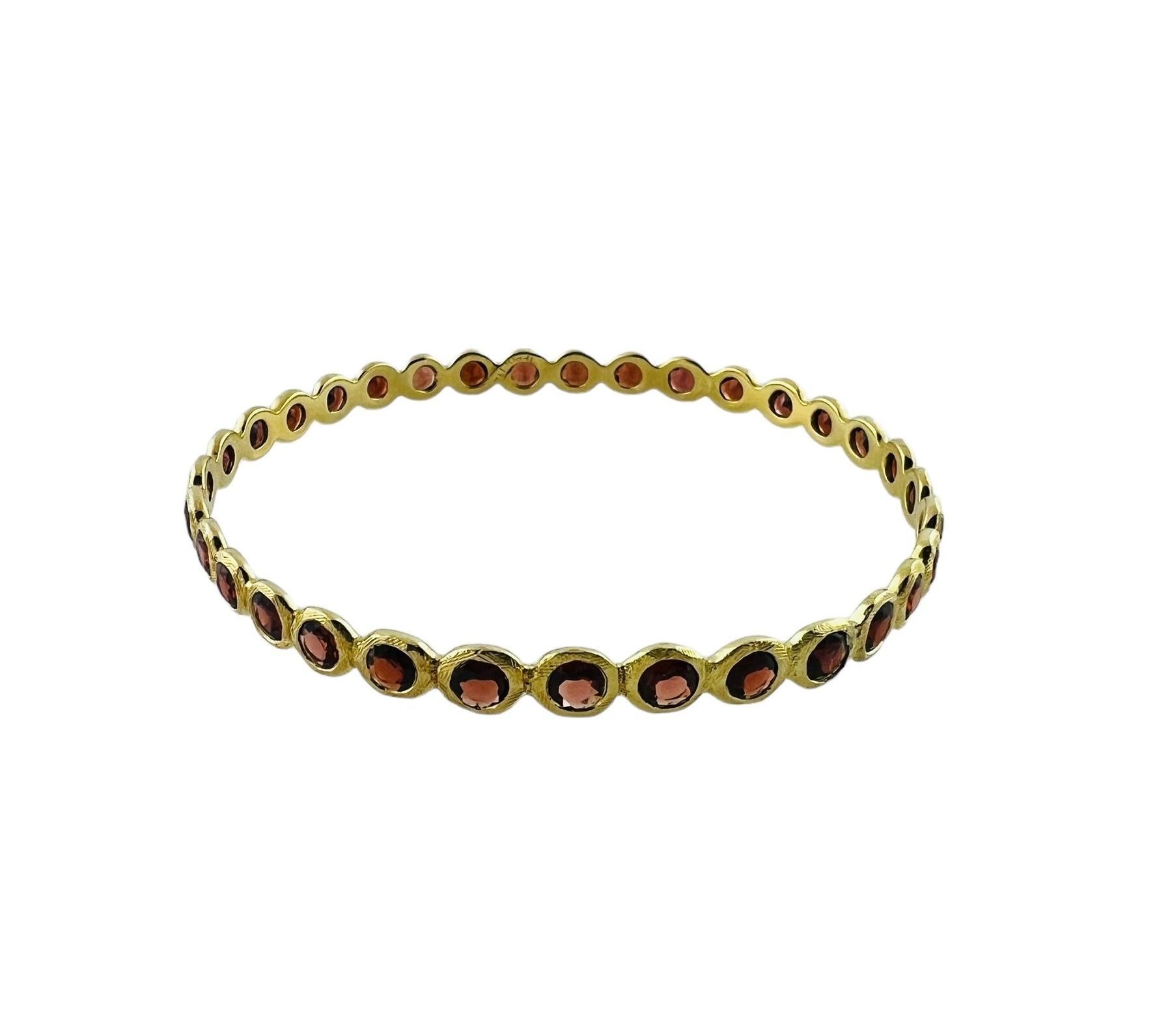 Ippolita 14K Yellow Gold Garnet Bangle Bracelet #16546 1