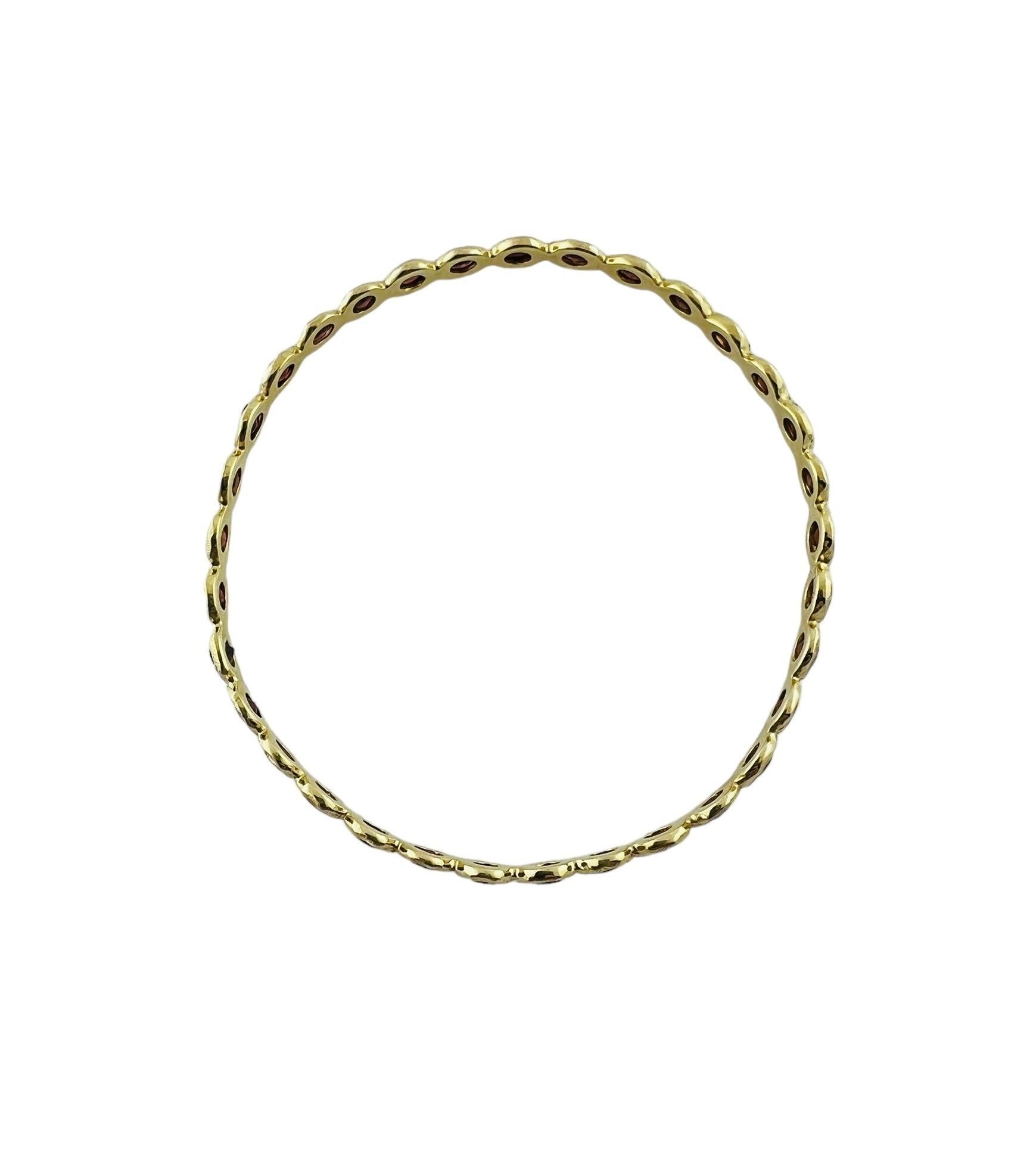 Ippolita 14K Yellow Gold Garnet Bangle Bracelet #16546 2