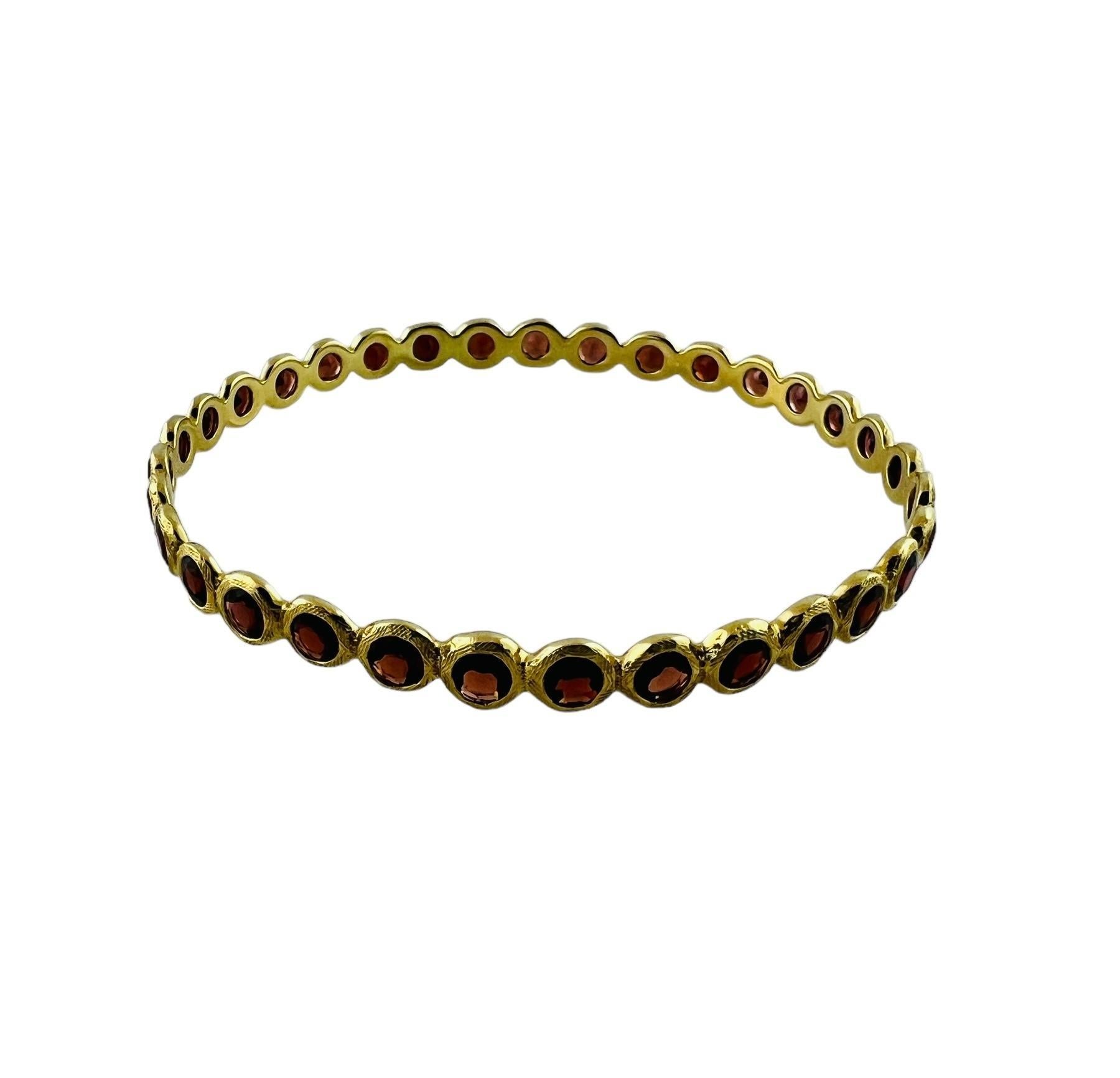Ippolita 14K Yellow Gold Garnet Bangle Bracelet #16546 3