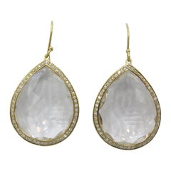 Ippolita 18 Karat Yellow Gold and Diamond Lollipop Quartz Earring