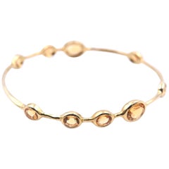 Ippolita 18 Karat Yellow Gold Citrine Bangle Bracelet