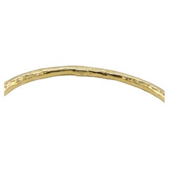 Ippolita 18 Karat Yellow Gold Classico Oval Hammered Bangled Bracelet 4MM