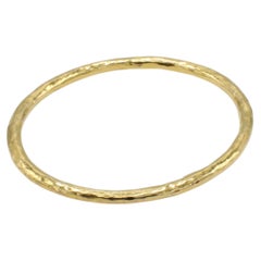 Ippolita 18 Karat Yellow Gold Classico Oval Hammered Bangled Bracelet 4MM