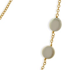 Ippolita 18 Karat Yellow Gold Coin Pearl Station Necklace