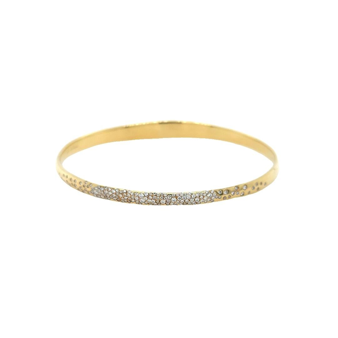 Round Cut Ippolita 18 Karat Yellow Gold Diamond Bracelet For Sale