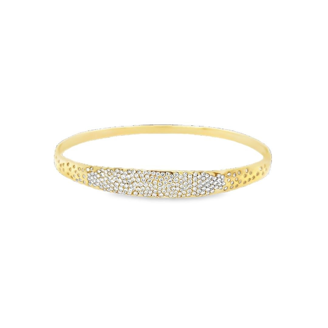 Women's Ippolita 18 Karat Yellow Gold Diamond Bracelet For Sale