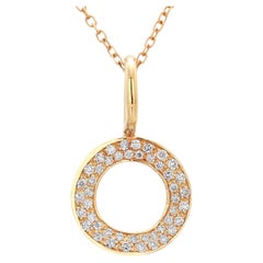 Ippolita 18 Karat Yellow Gold Diamond Pendant with Italian Chain