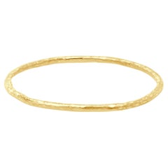 Ippolita 18 Karat Yellow Gold Hammered Medium Bangle Bracelet
