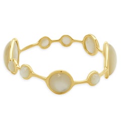 Ippolita 18k Yellow Gold Mother of Pearl Rock Candy Lollipop Bangle Bracelet
