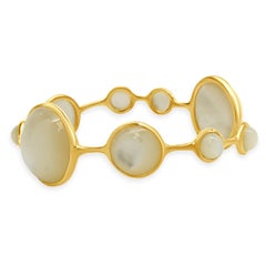 Ippolita 18k Yellow Gold Mother of Pearl Rock Candy Lollipop Bangle Bracelet