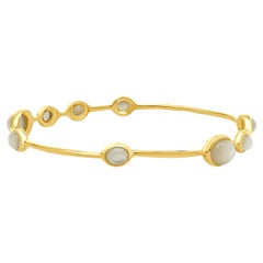 Ippolita 18k Yellow Gold Mother of Pearl Rock Candy Lollipop Bangle Bracelet
