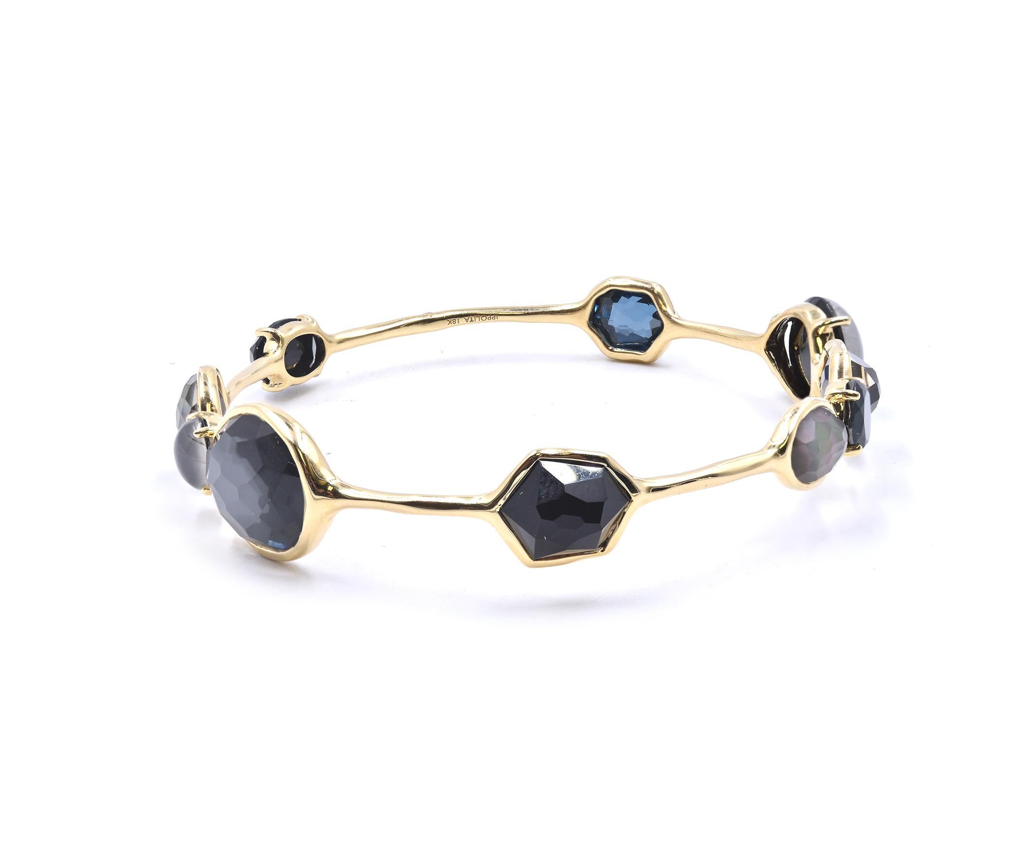 Designer: Ippolita
Material: 18K yellow gold
Weight: 21.75 grams
Measurements: bracelet will fit up to a 7.5-inch wrist 

