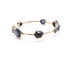 Ippolita 18 Karat Yellow Gold Multi Gemstone Rock Candy Bangle Bracelet