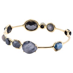 Ippolita 18 Karat Yellow Gold Multi Gemstone Rock Candy Bangle Bracelet