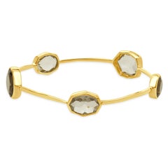 Ippolita 18 Karat Yellow Gold Quartz Rock Candy Lollipop Bangle Bracelet