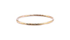 Ippolita 18 Karat Yellow Gold Thin Hammered Bangle Bracelet