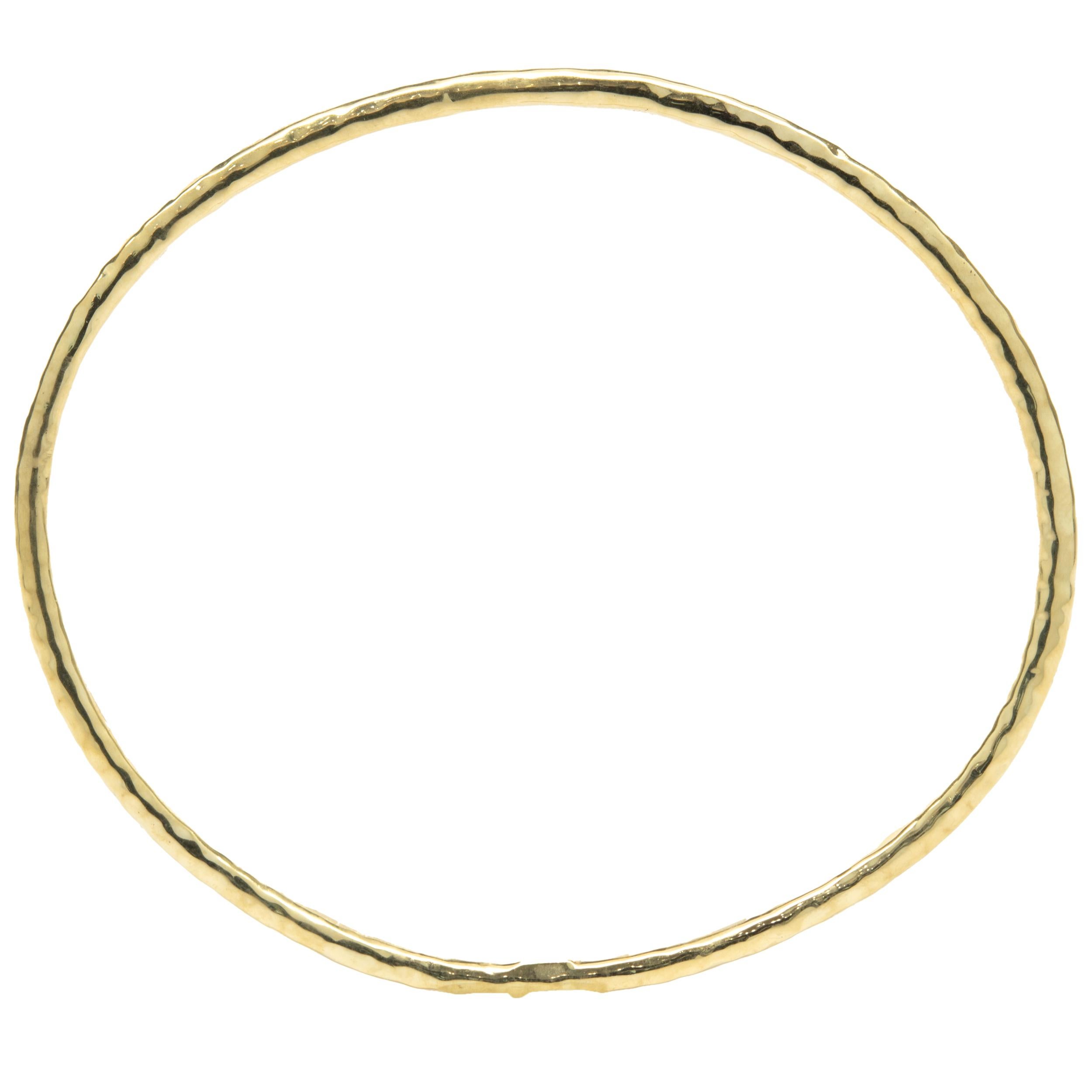 Designer: Ippolita
Material: 18K yellow gold
Weight:  4.60 grams
Dimensions: bracelet measures 2.65mm wide