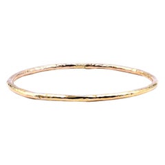 Ippolita 18 Karat Yellow Gold Thin Hammered Bangle Bracelet