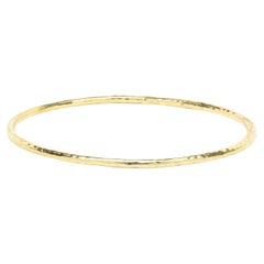 Ippolita 18 Karat Yellow Gold Thin Hammered Bangle Bracelet