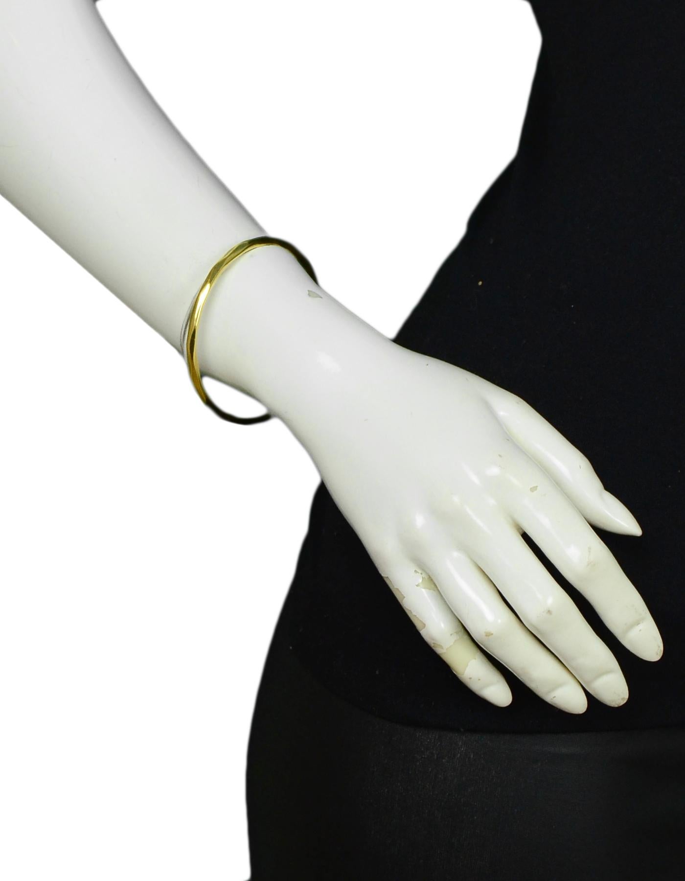 Ippolita 18k Gold Classico Faceted Bangle Bracelet 7.5