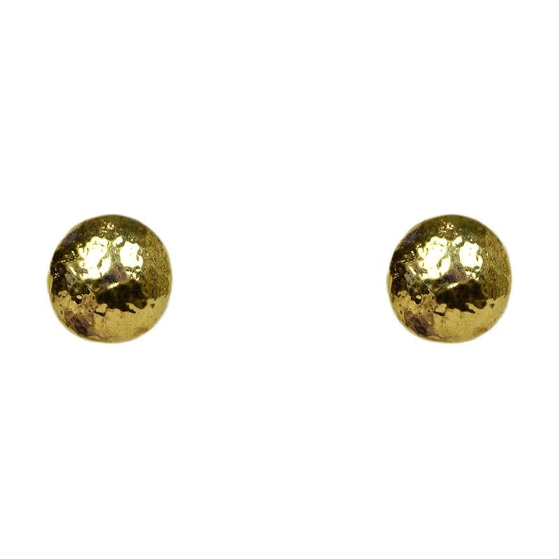 Ippolita 18k Gold Glamazon Hammered Dot Clip-On Earrings