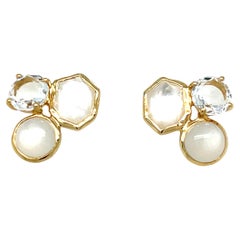 Ippolita 18k Gold Rock Candy Gelato 3-Stone Stud Earrings