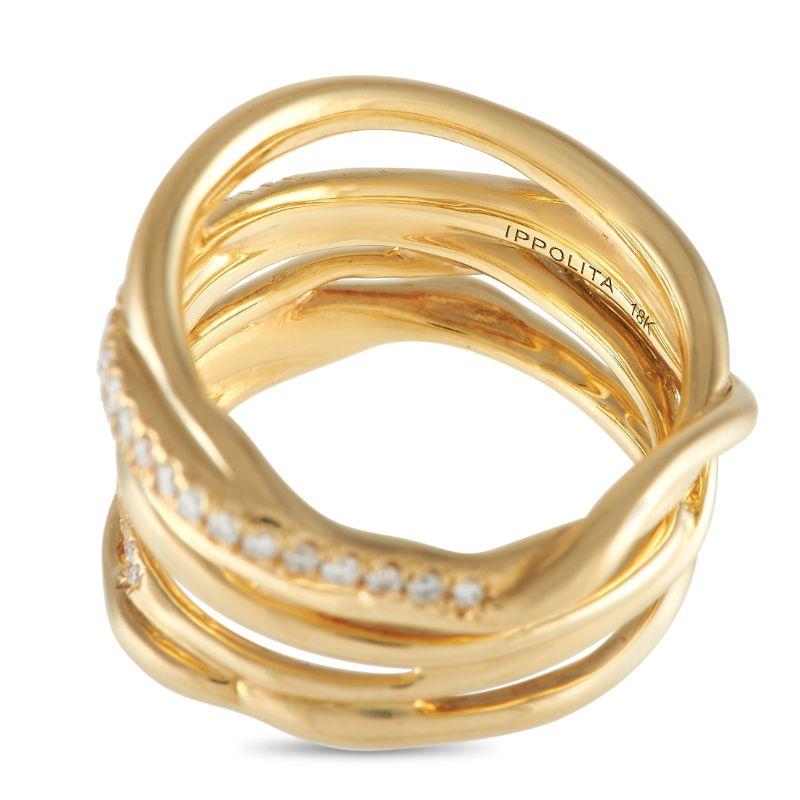 Women's Ippolita 18k Yellow Gold 0.35 Carat Diamond Ring
