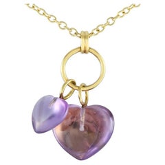 Ippolita 18k Yellow Gold Amethyst Heart Charm Necklace