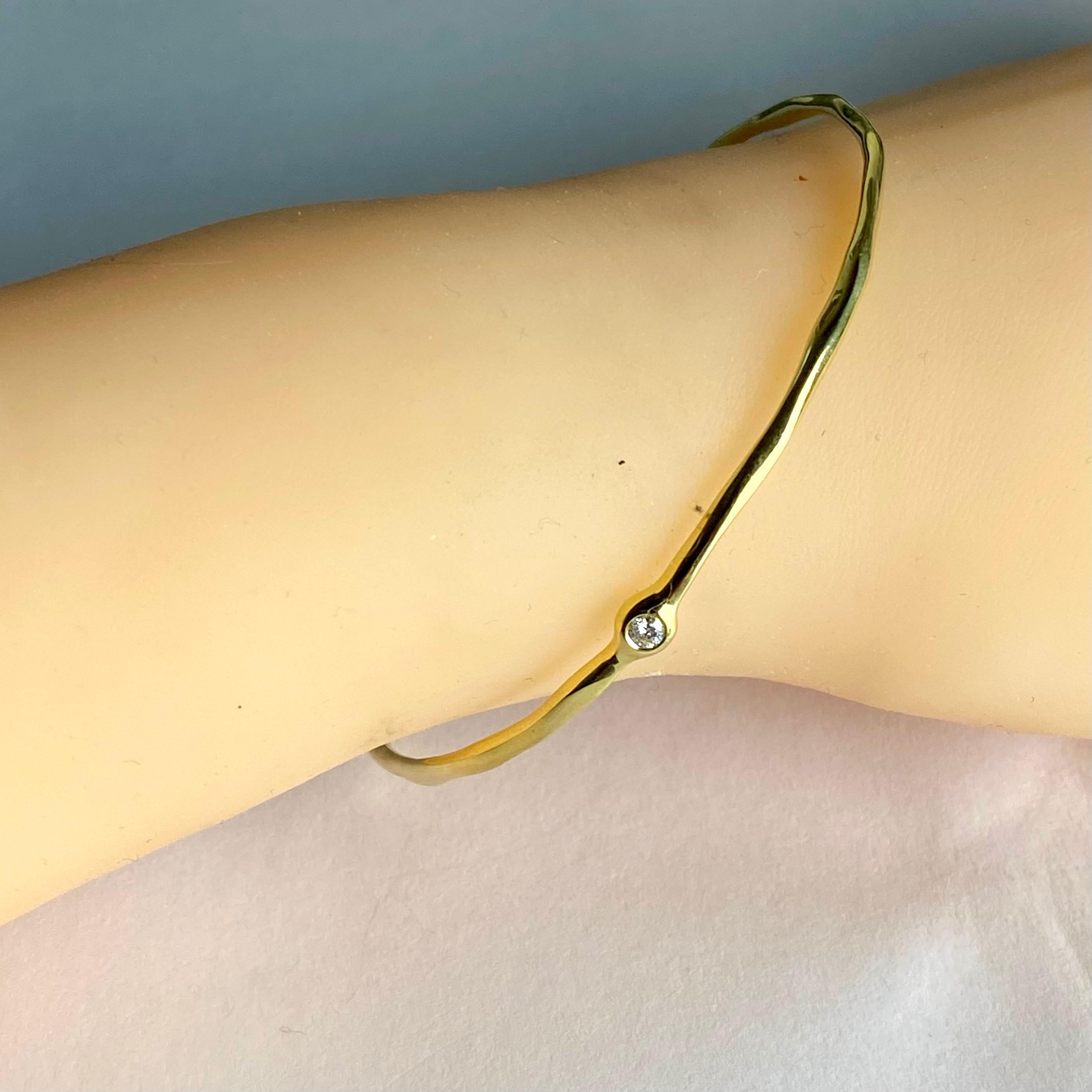 Ippolita 18K Yellow Gold and Diamond Bangle Bracelet 5