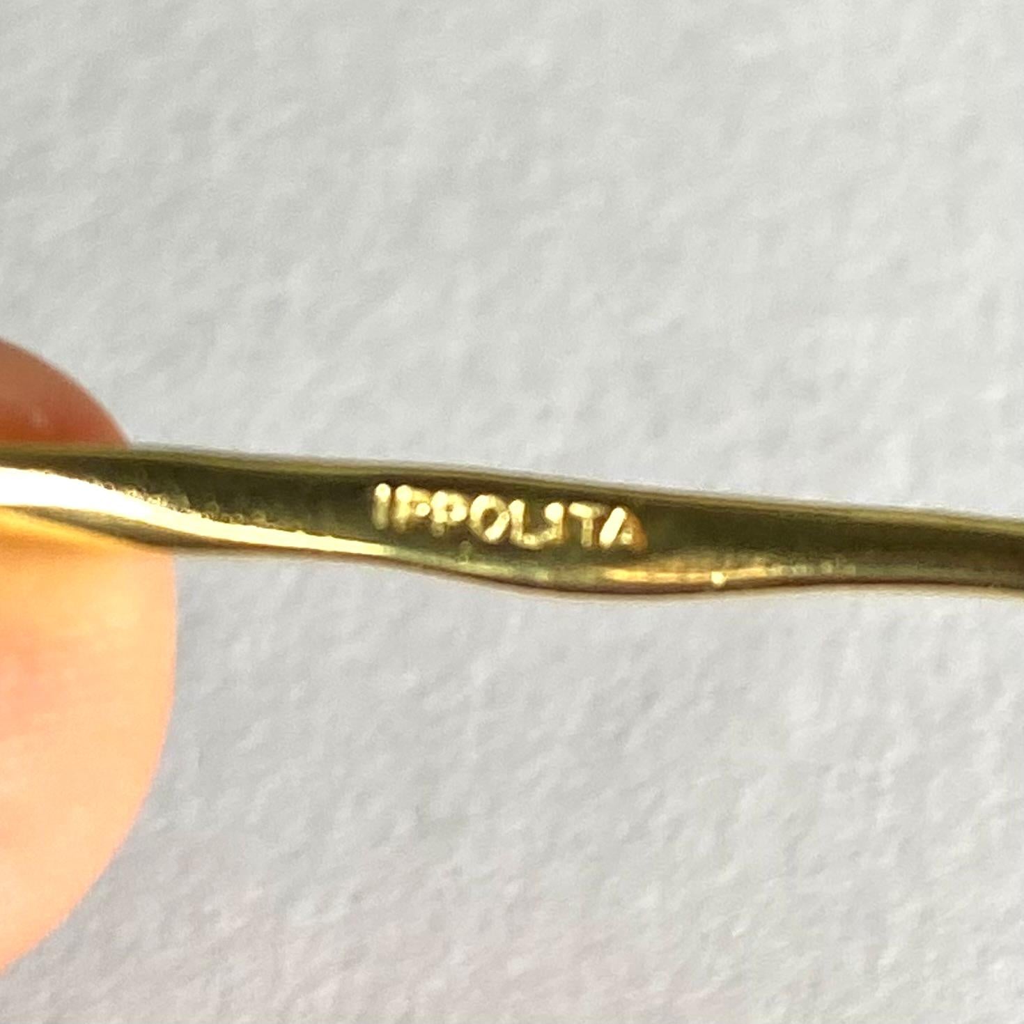 Contemporary Ippolita 18K Yellow Gold and Diamond Bangle Bracelet