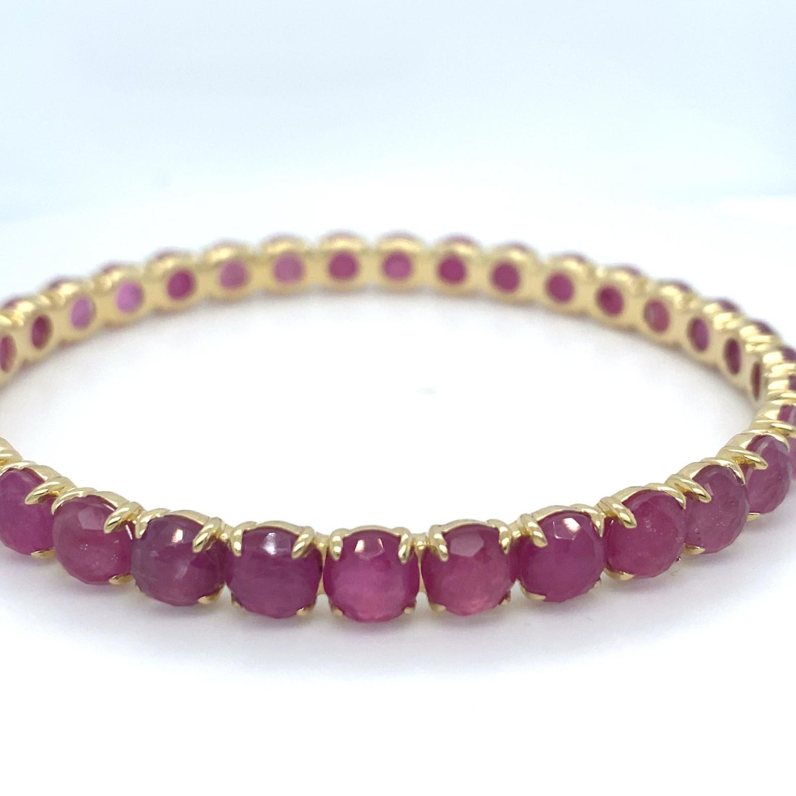 Ippolita, bracelet jonc en or jaune 18 carats et rubis en vente 4
