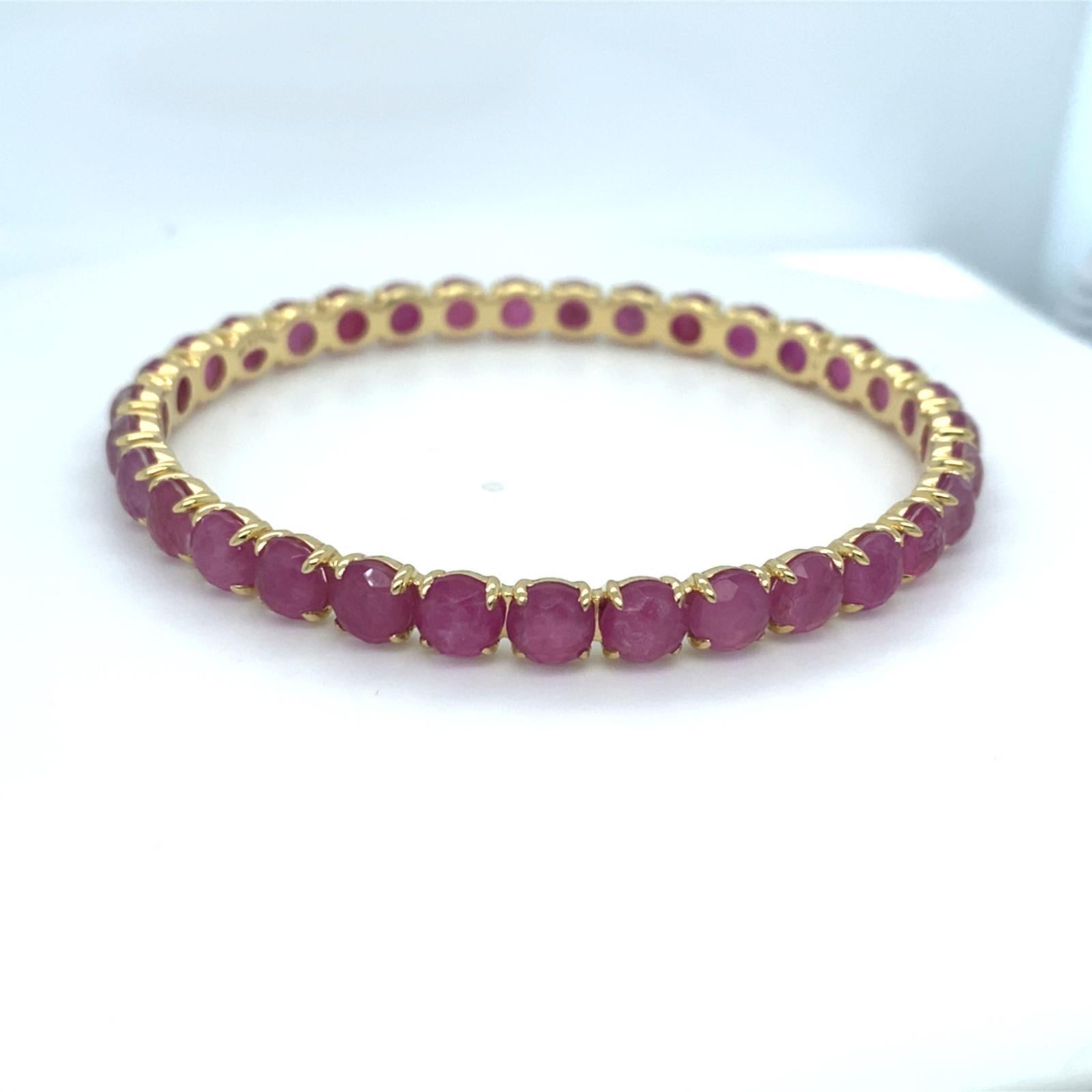 Ippolita, bracelet jonc en or jaune 18 carats et rubis Unisexe en vente
