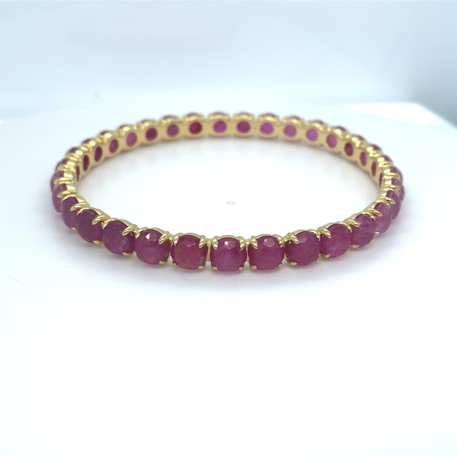 Ippolita, bracelet jonc en or jaune 18 carats et rubis en vente 1