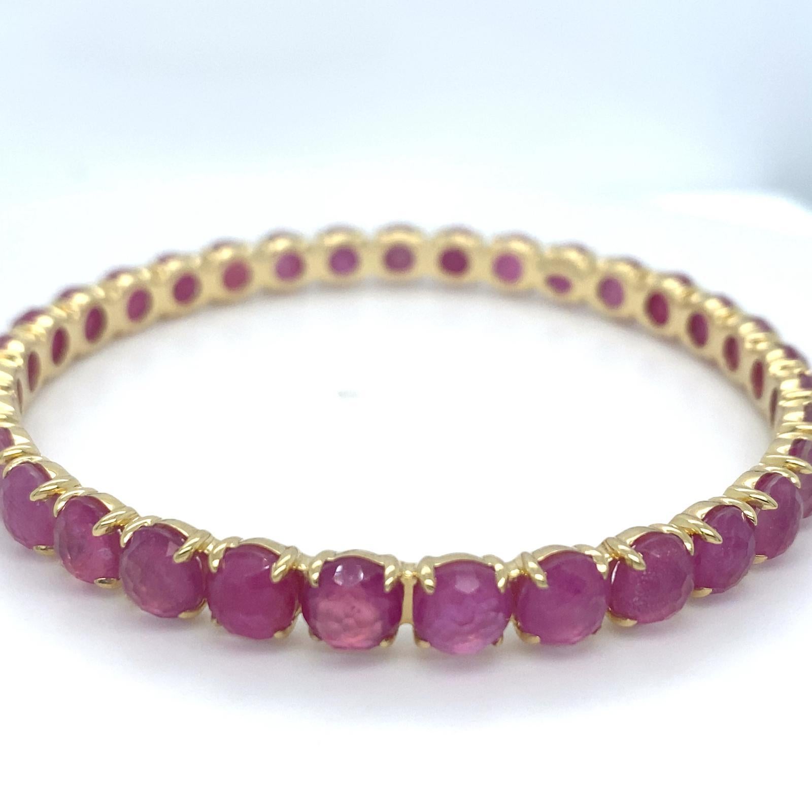 Ippolita, bracelet jonc en or jaune 18 carats et rubis en vente 2