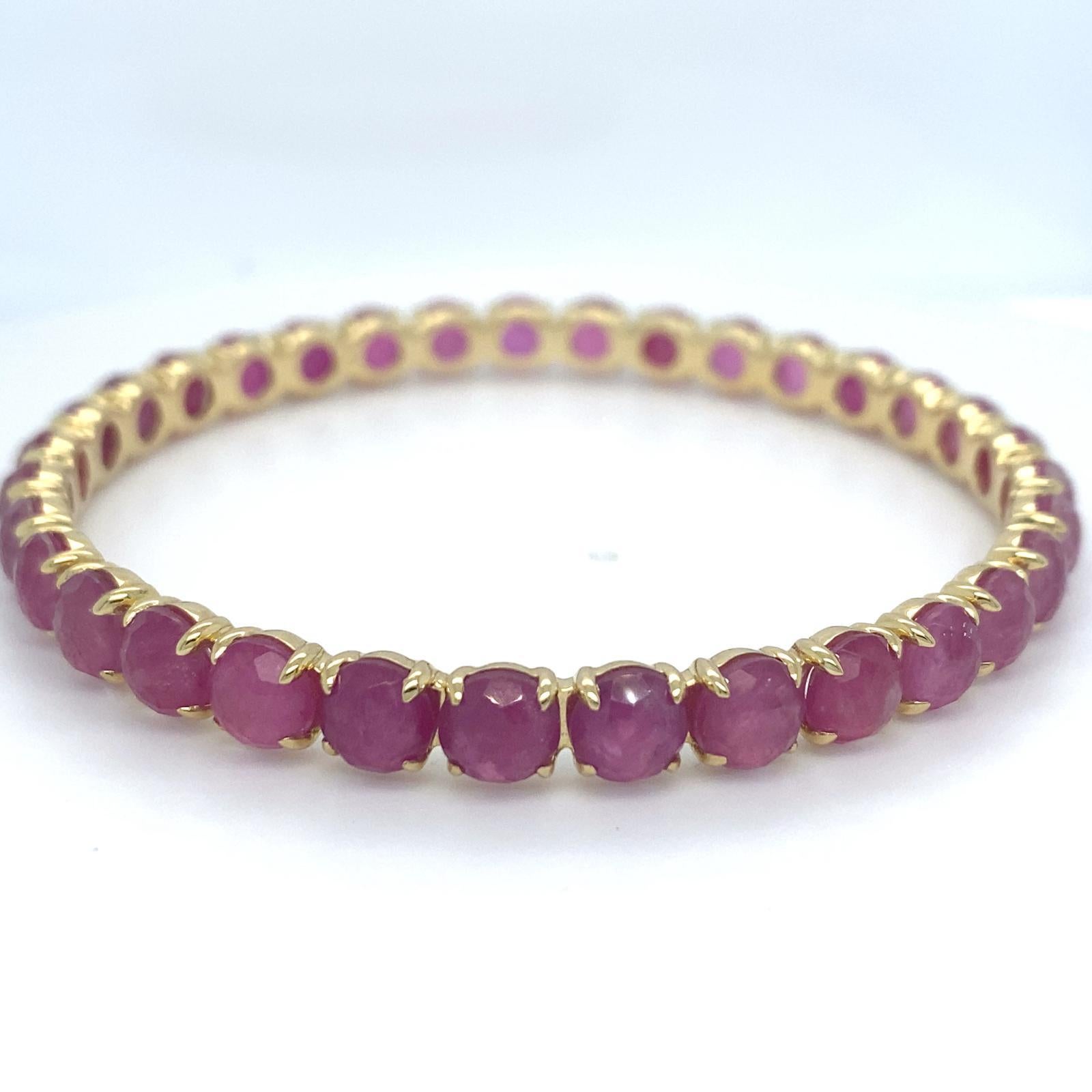 Ippolita, bracelet jonc en or jaune 18 carats et rubis en vente 3