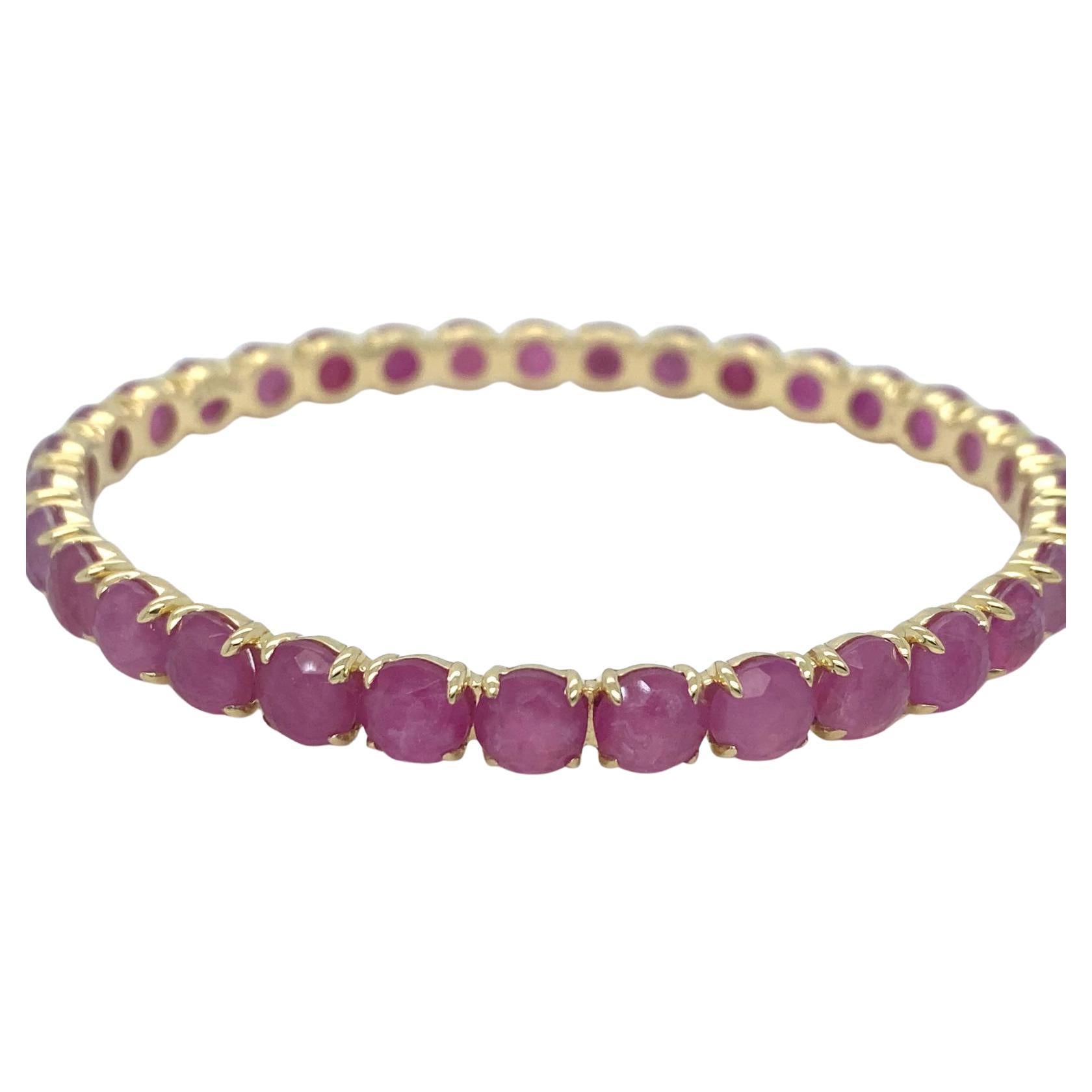 Ippolita, bracelet jonc en or jaune 18 carats et rubis en vente
