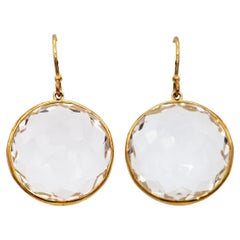 Ippolita 18K Yellow Gold Clear Quartz Drop Earrings